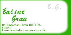 balint grau business card